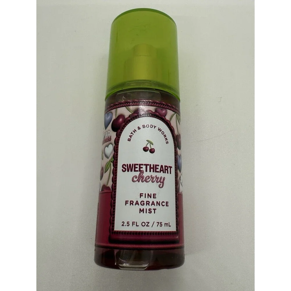 BATH & BODY WORKS SWEETHEART CHERRY FRAGRANCE‎ MIST SPRAY TRAVEL SIZE 2.5OZ 75ML